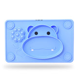 TD® Assiette à dîner en silicone pour enfants Hippo creative deux-en-un ventouse nourriture complémentaire bol antidérapant