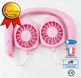 INN® Petit ventilateur suspendu cou extérieur USB mini portable étudiant dortoir rechargeable ventilateur de direction du vent régla