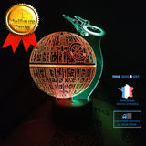 TD® 1 Pc veilleuse 3D LED tactile vaisseau spatial extraterrestre 7 couleur Illusion lampe d'ambiance pour chambre à  TABLE LAMP
