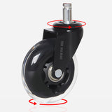 TD® Roulette bureau résistant charge lourde roulettes 22 mm roulement silencieux protégez tapis remplacement fauteuil plancher burea