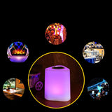 INN® LED lumineux sans fil haut-parleur Bluetooth subwoofer mini télécommande de charge colorée portable-blanc