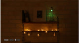 TD® guirlande de lanternes doréees lumineuse led boules interieur exterieur piles anniversaire chambre enfant jaune decoration