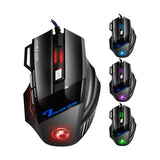 TD® Souris filaire gaming mouse USB professionnel ordinateur portable 3200 DPI LED Optique jeux 7 bouton PC ergonomique rétro éclair