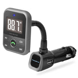 TD® transmetteur fm bluetooth voiture allume cigare port usb écran led fonction réception sécurisée d'appels sans fil recharge télép