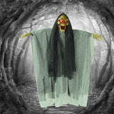 TD® Décoration Halloween Crâne Électrique Rougeoyant Suspendu Fantôme / Fantôme Maison Hantée Horreur