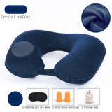 TD® Oreiller de Voyage Gonflable, Confort kit pour Avion Douleurs au Cou Support Cou Accessoire  pour les Yeux