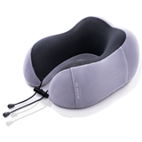 TD® Oreiller en forme de U, mousse à mémoire, oreiller de voyage adapté rebond lent, oreiller cervical gris,oreiller de sieste, port