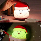 Veilleuse LED multicolore, pour chambre de bébé, cadeau de Noël Veilleuse d'apparence Père Noël