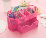 TD® Boîte de rangement bureau enfant maquillage stylo école fournitures décoration rose compartiment chambre bac salle de bain cuisi