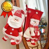 TD® Décorations de Noël tricotées en trois dimensions vieil homme bonhomme neige décoration de sapin de Noël sac de bonbons paquet d
