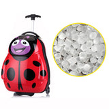 TD® Valise trolley pour enfants hommes et femmes bagages de dessin animé étanche petite valise coccinelle résistante à l'usure