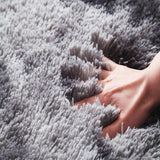 TD® Tapis de salon ou chambre, Peau de mouton synthétique polyester, Tapis Rond en Peluche (Gris Clair,80x80cm)