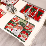 TD® Napperons de Noël table familiale ambiance décoration fournitures décorations 4 packs