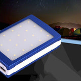 TD® Banque d'énergie solaire super grande capacité 20000 mAh puissance mobile extérieure étanche LED camping lumière section mince