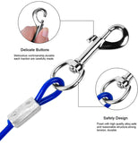 TD® Laisse pour animaux de compagnie double tête une traînée deux chaîne de fer allongée chaîne de chien de câble métallique