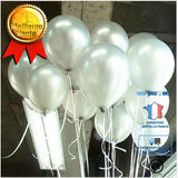 TD® Lot de 100 ballons Nacrés métallique Argent 100% latex / 10  Pouces/ Décoration anniversaire fête mariage / Haute qualité