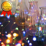 TD® LED 10m - Fil de cuivre avec télécommande 8 modes éclairage réglable - 100 LEDs multicolore intérieur e