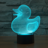 TD® Veilleuse 3D Led Veilleuse Nouveauté Visuel Usb Lampara Lampe De Table Bébé Créateur Luminaire De Couchage Luminaire Mignon Anim