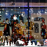 TD® Stickers de Noël amovible pour décoration de vitrine ambiance de noël tendance et moderne autocollants blancs à positionner