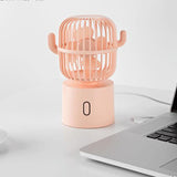 TD® Cactus secouant la tête petit ventilateur charge usb ordinateur de poche mini bureau portable secouant la tête petit ventilateur