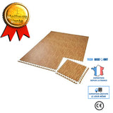 TD® Tapis de Sol de Gym Sport avec 12 Dalles de Protection en Mousse 60 cm x 60cm Marron