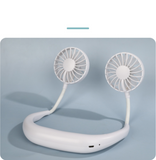 INN® [blanc] Mini ventilateur portatif réglable main libre tour de cou usb