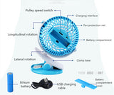 TD® Ventilateur portable silencieux rechargeable usb puissant vitesse été chaleur air bureau maison à clip stable solide petit