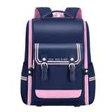 TD® Cartable imperméable à l'eau pour enfants étudiants garçons et filles couleur unie poche pour ordinateur intégrée en nylon
