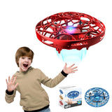 TD® Mini véhicule d'avion sans pilote télécommandé capteur rouge  se sentir jouet suspendu interactif intelligent jouet pour enfants
