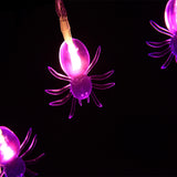 TD® Halloween violet araignée guirlande lumineuse LED 1,5 mètres