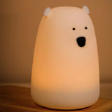 TD® Enfants bébé lampe Chambre de nuit Mignon Ours silicone LED Night Light/ Lumière de Nuit Chevet Chambre d'enfants /Décoration