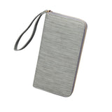 TD® Portefeuille Long et Gris pour Femme Couleur Unie  Solide Porte-monnaie Longue Anse Fermeture Éclair Zip Design Épuré Finitions