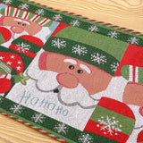 TD® Décorations de Noël chemin de table en tissu tricoté chemin de table de Noël créatif décoration de table de Père Noël