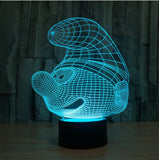 TD® Cadeau de Noël pour enfants 3D Les Schtroumpfs en forme Night Light LED 7 couleurs changent lampe de bureau Chambre Décoration C