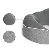 TD® Oreiller cervical portable Oreiller cervical en forme de U Oreiller de voyage en mousse à mémoire Oreiller d'avion à rebond lent