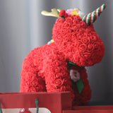 TD® Cadeau de Noël créatif rose licorne bois mousse ours Noël rose ours cadeau du jour de l'an Noël bonhomme de neige wapiti cadeau