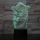 TD® Décoratif USB Diamant Anneau 7 Couleurs Télécommande Optique Illusion Veilleuse 3D Visualisation Tableau Bureau Lampes 3D Glow L
