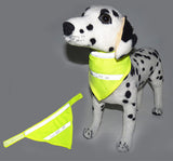 TD® Bandana chien écharpe jaune fluorescent animaux de compagnie sécurité lumineuse vêtement imperméable accessoire solide bavoir