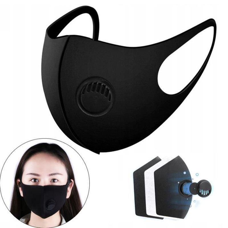 4Pcs Masques d'éponge Réutilisable Stéréo 3D Universels Masque Noir Unisexe  Masque Antipoussière Anti-pollen Coupe-vent