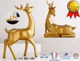 TD® sculpture ornement doré cerf chevreuil decoration resine animaux moderne créatif design maison artisanale chambre statue