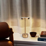 TD® Lampe de table tactile rechargeable led lecture apprentissage protection des yeux lumière bar salon chambre effet luxe dorée