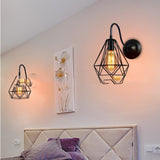 TD® Rétro Lampe Murale Applique Intérieur Lumière Industriel Fer Abat-jour Diamant Chambre Couloir Restaurant