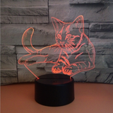 TD® xm12947-3D Veilleuse Abstrait Cercle Amour Noeud Ampoule 3D 3D Lumière Illusion Holographique 7 Changement De Couleur Lu