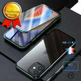 TD® Convient pour Apple iPhone12 double face en verre haute définition Magneto étui de portable1 étui magnétique verte