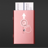 TD® Porte-cartes de visite Porte-cartes de visite portable en métal avec boîtier en aluminium anodisé Boîte d'emballage de carte  vi