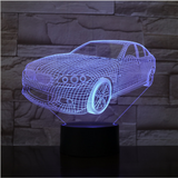 TD® Décoratif USB Voiture 7 Couleurs Télécommande Illusion Optique Veilleuse 3D Visualisation Tableau Bureau Lampes 3D #1381