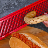 TD® Coupe-jambon Hot Dog Cut Saucisse Cut Grain Egg Cutter Couteau à hot-dog en acier inoxydable Outil de barbecue robuste