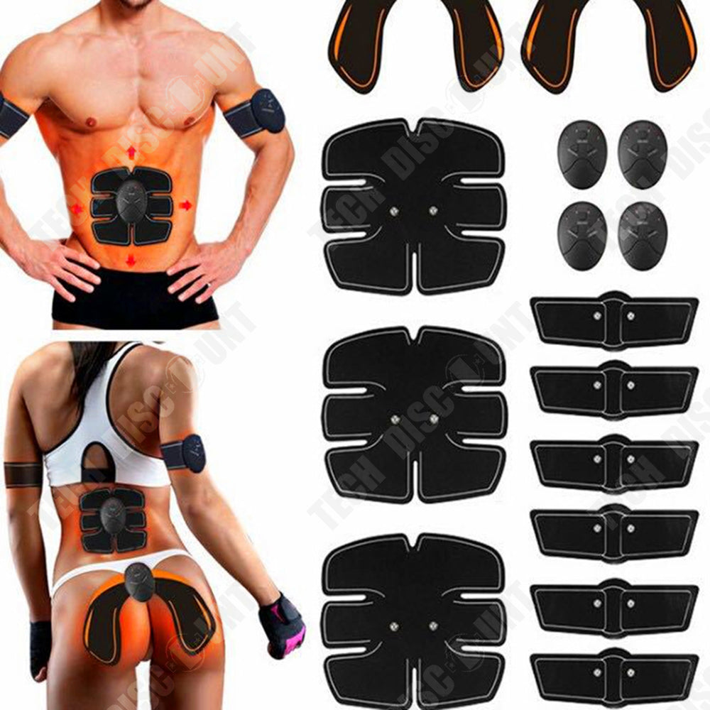TD®appareil electrostimulation stimulateur electrique massage musculaire ceinture abdominale équipement accessoire gym Lot 14 pièces