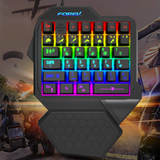 TD® Clavier lumineux de jeu à une main FVF6 jeu e-sport filaire manipulateur lumineux coloré sensation clavier repose-main