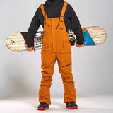 TD® Salopette de ski simple planche double planche imperméable noir ski hiver ski ski intérieur nouveau pantalon de neige-L